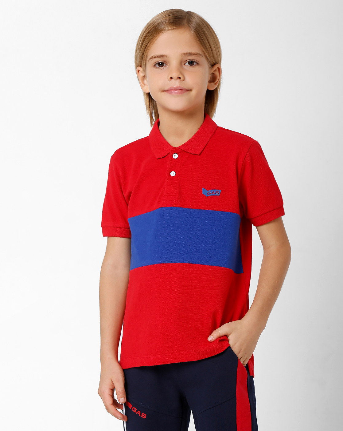 Gas Kids Boys Red Casual Wear T-Shirt
